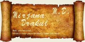 Mirjana Drakul vizit kartica